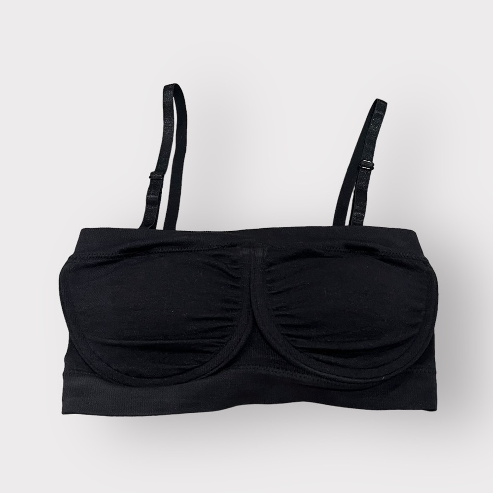 REVEAL Black Low-Key Seamless Bandeau Bra